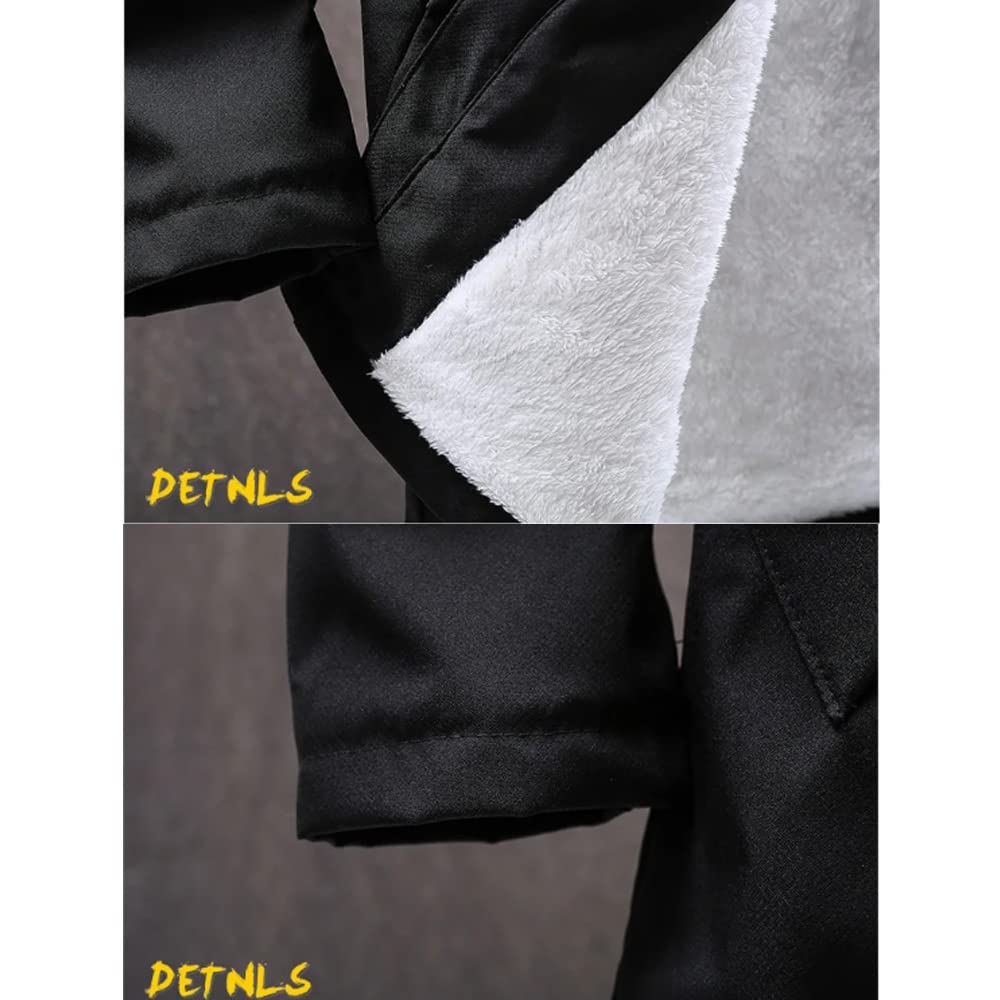 Aaronlive Men's Fleece-Lined Jacket, Warm, Thick, Cold-Wearing, Casual, Plus Size, Fall/Winter Wear, Coffee, Size L