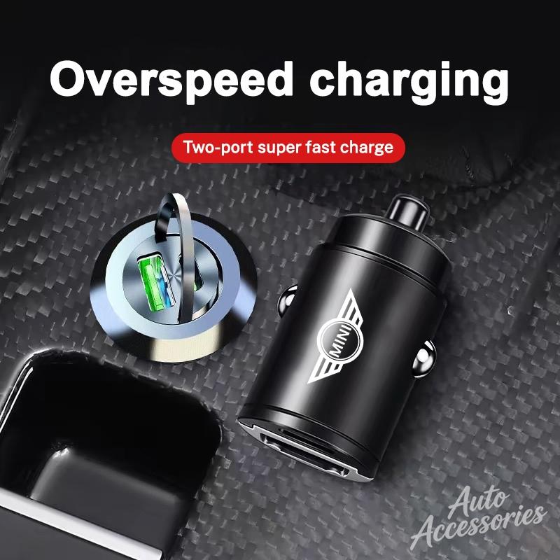 Car Charger Fast Charging Pull Ring 200W USB Car Phone Charger For BMW Mini Cooper Countryman Clubman R55 R56 R60 F54 stickers