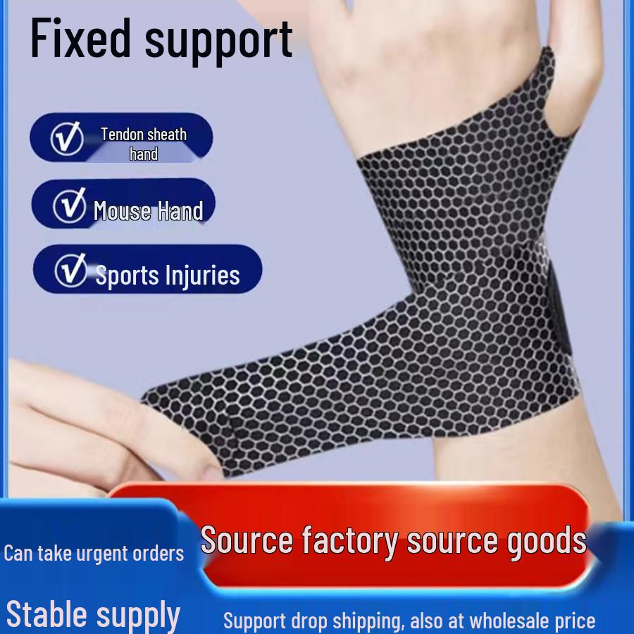 Lightweight Breathable Wrist Support Sleeve - Men’s & Women’s Joint Protection for Sports, Strain, Sprain, Mouse Hand, Fitness.