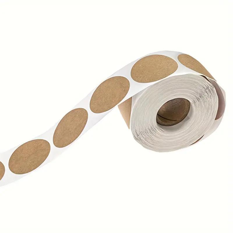 500 Pieces Per Roll Kraft Paper Circular Self-adhesive Label Paper Item Classification Name Sticker Personalized Label
