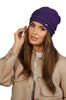 Women' Woolen Hat Decorated with Corals, Color: Purple, Kamea-Sakura