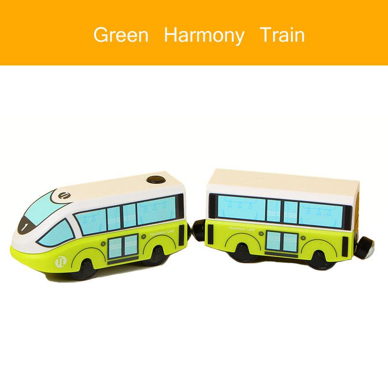 Wooden RC Train Railway Accessories Remote Control Electric Train Magnetic Rail Car Fit For All Brands Train Track Toys For Kids