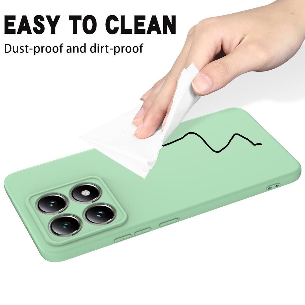 For Xiaomi 14T Pro Case Liquid Silicone Anti-Scratch Phone Cover with Hand Strap