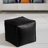 Non-Slip PU Leather Ottoman Waterproof Moroccan Pouf Unstuffed Cushion Cover  Shoe-changing
