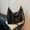 Spacious Simple Stylish Chain Single Shoulder Underarm Bag Fall Winter New Style Vintage Unique Slant Bag for Work