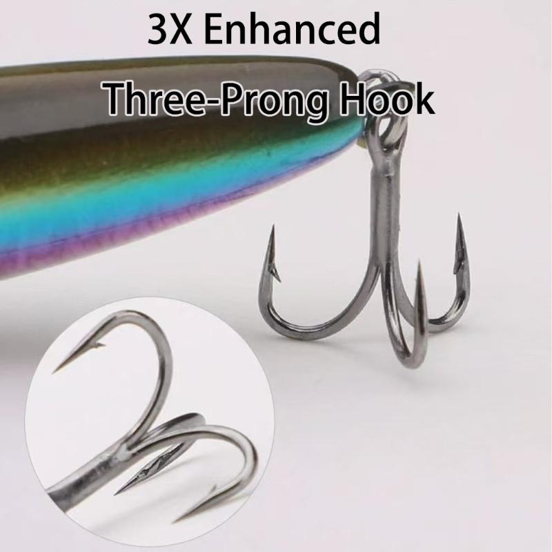 Hard Baits Topwater Pencil Popper Fishing Lures with Treble Hook Saltwater Walk The Dog Artificial Baits