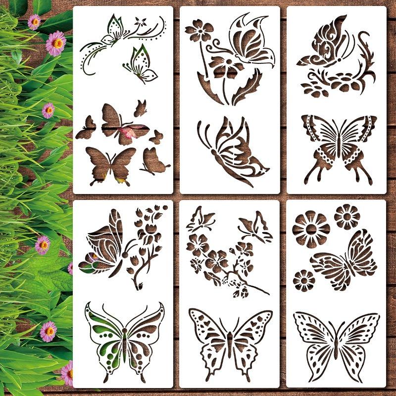 Wildflower Painting Template  Reusable Painting  Flowers and Plants  Inkjet Pet Graffiti  Washable