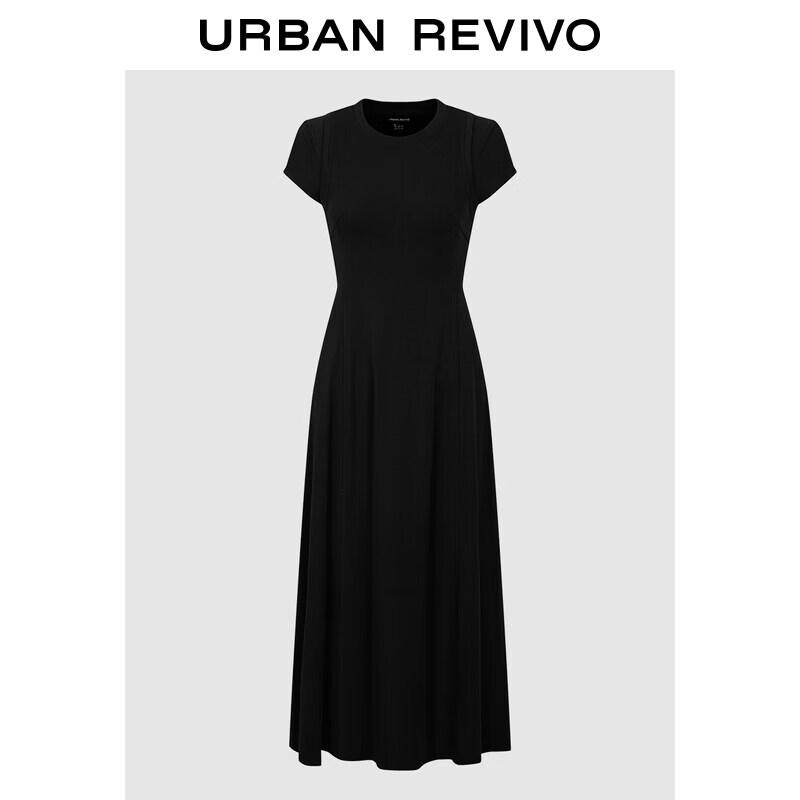

Women s Trendy Solid Color Round Neck Short Sleeve Dress XL