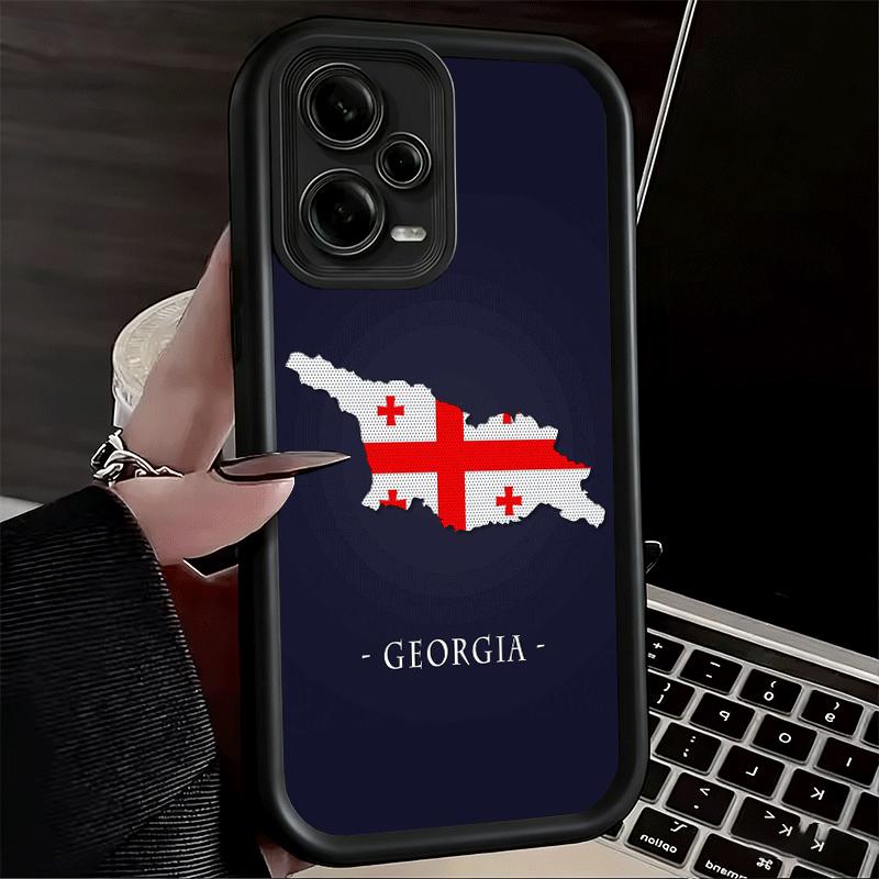 Phone Case for Xiaomi Redmi Note 15 14 13 Pro Plus Georgia Passport Flag Shell 12S 11 11S 11T 5G 14S Soft Silicone Funda