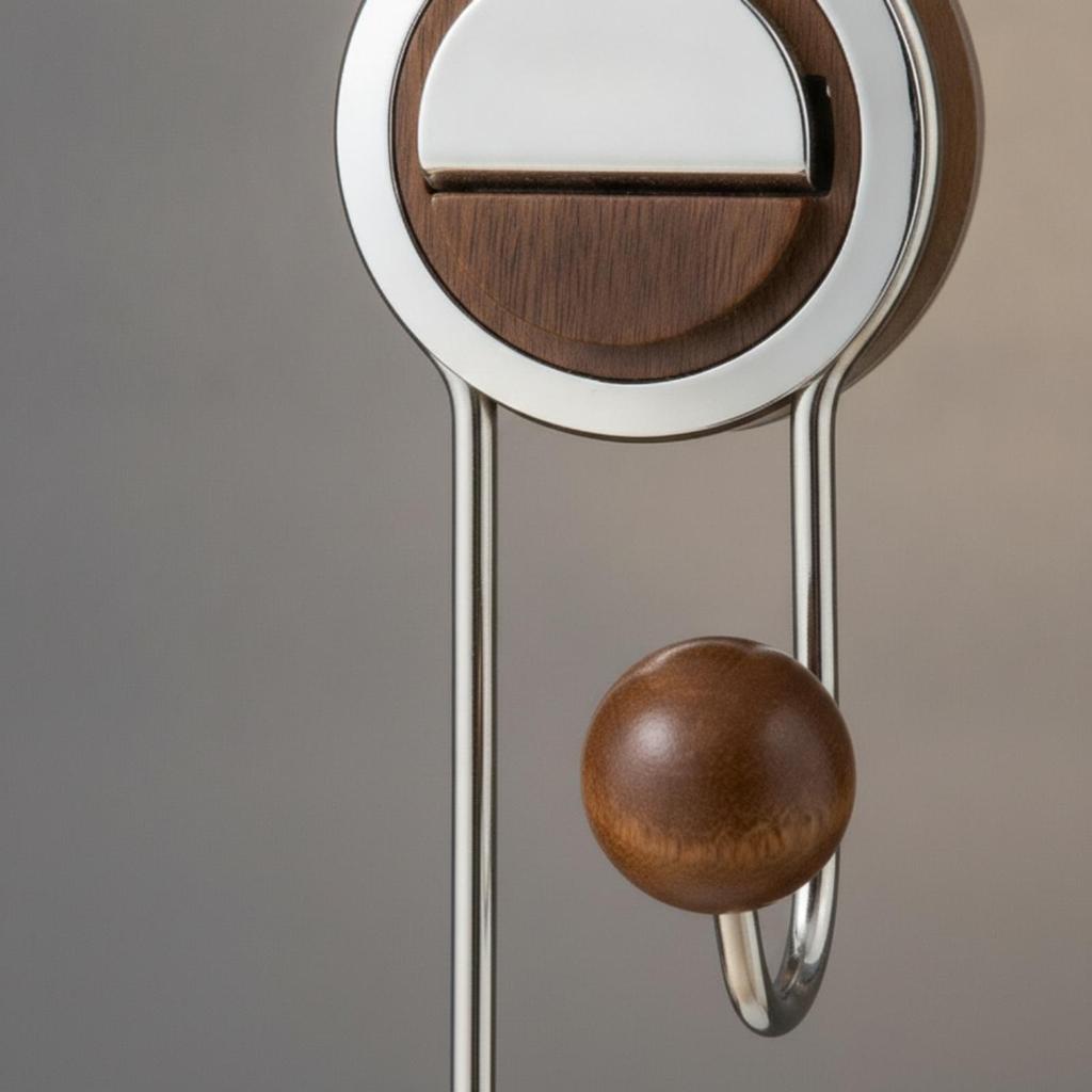 Space Saving Suction Hook Dual Design Wooden Ball Living Room