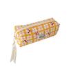 Large Capacity Y2K Cherry Pencil Case Checkered Cartoon Cherry Makeup Bag Korean Pencil Bag  Gifts
