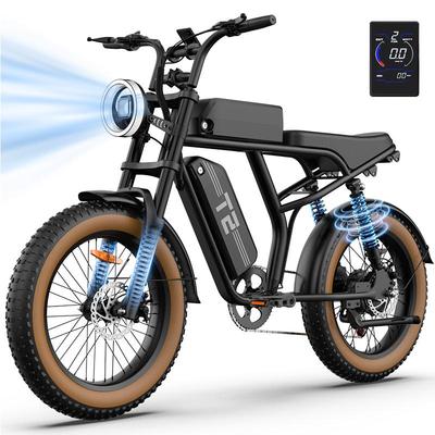 URLIFE T2 Bicicletta Elettrica 45KM/H Motore 500W Batteria 48V/15.6AH E-Bike da Montagna per Esterni Pneumatico Off-Road 20*4.0 Pollici Con Display LCD Bicicletta Elettrica