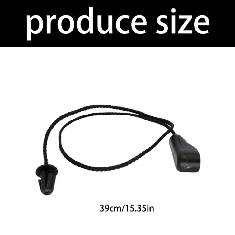 Black Rear Parcel Shelf Cord Set for MK2 MK1 Cargo Cover Lift Repair, 2 Piece Molded End Replacement Cords, 39 Cm Reference Length for Service Use