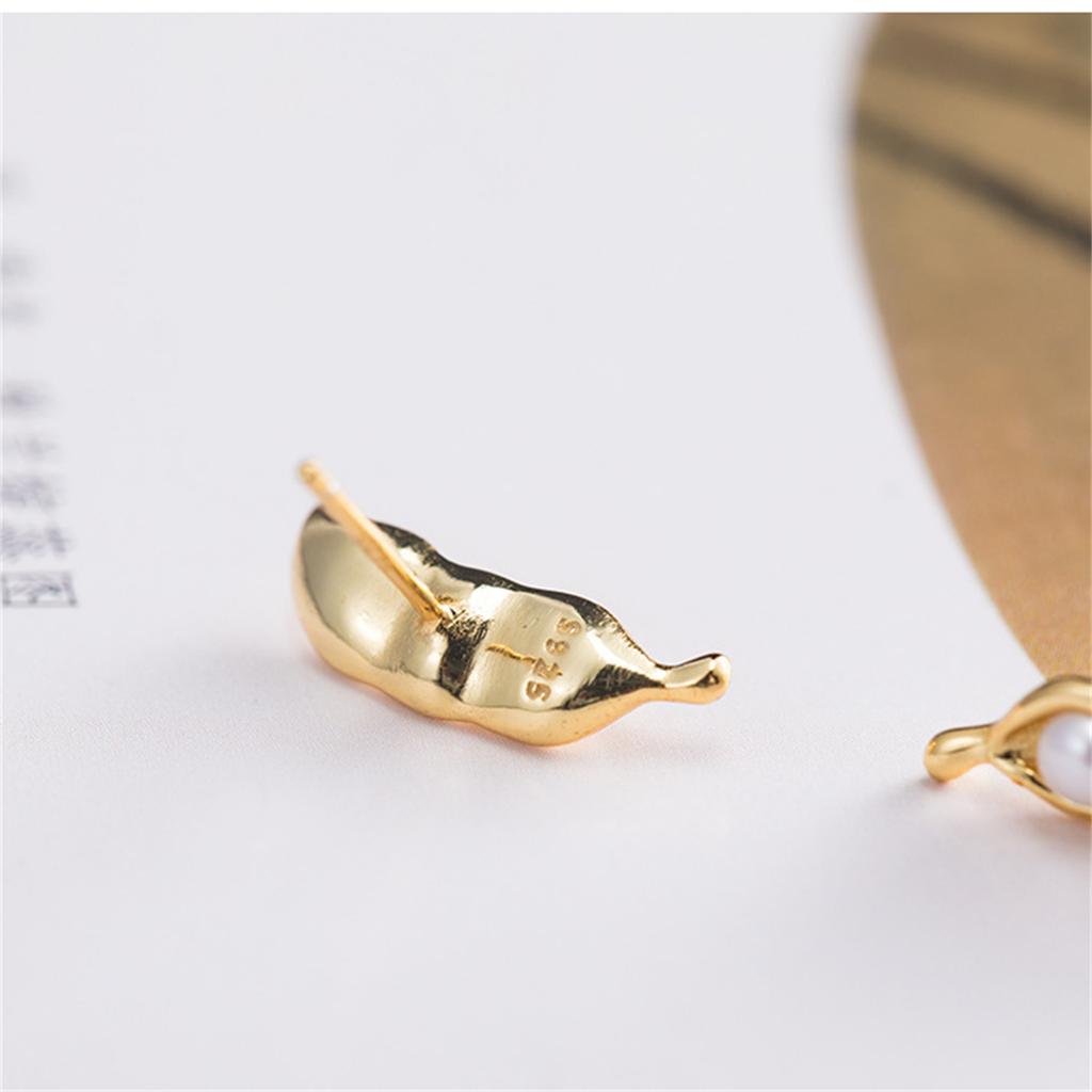 925 Sterling copper Pea Earrings Fashion Chinese Style Natural Zircon 3mm Women Gifts Simple Simple Delicate Zircon Wholesales