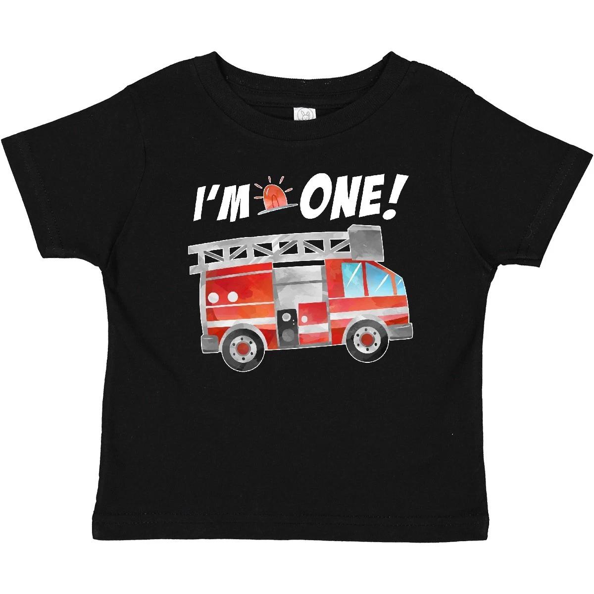 Inktastic I m 1 Fire Truck 1st Birthday Baby T-Shirt Birthdays Engine Party Kids 120