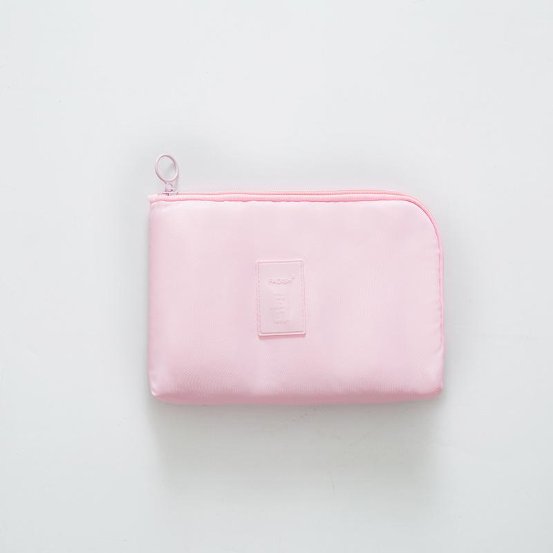 New Multi-functional Travel Storage Bag with Power Bank, Data Cable, Charger, and Makeup Compartments.
