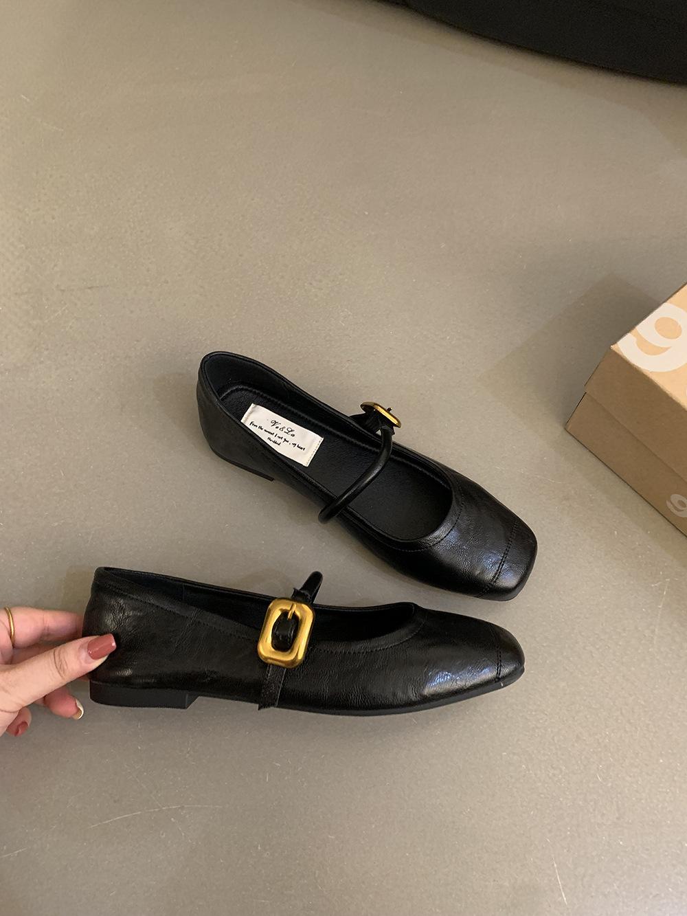 

Корейская версия универсальных туфель-лодочек с ремешком на один палец, серебристые женские туфли, летние, французские ретро туфли Мэри Джейн, балетки, маленькие кожаные туфли 35