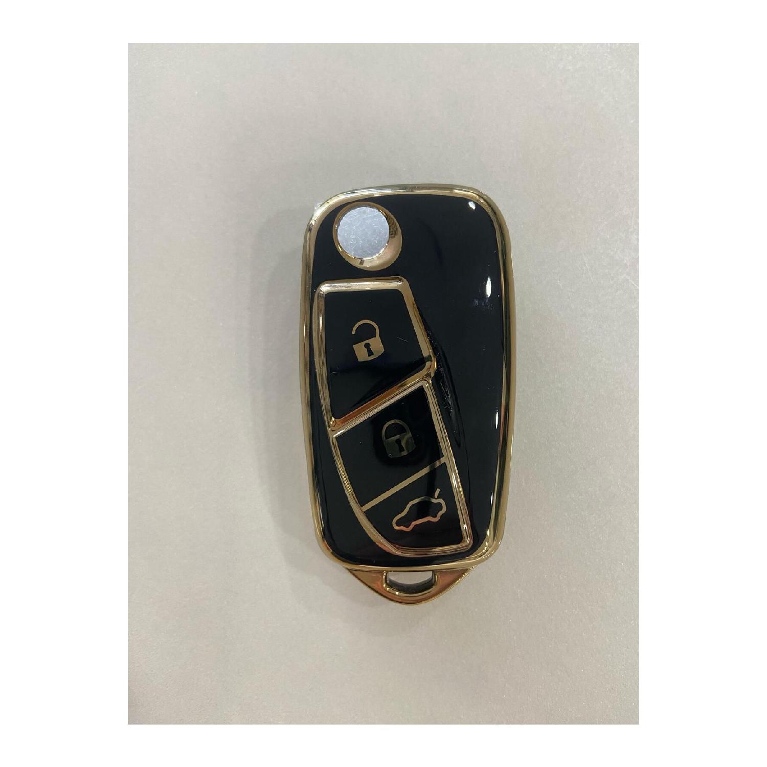 

Силиконовый чехол для автомобильного ключа Fiat Doblo Nano, черный