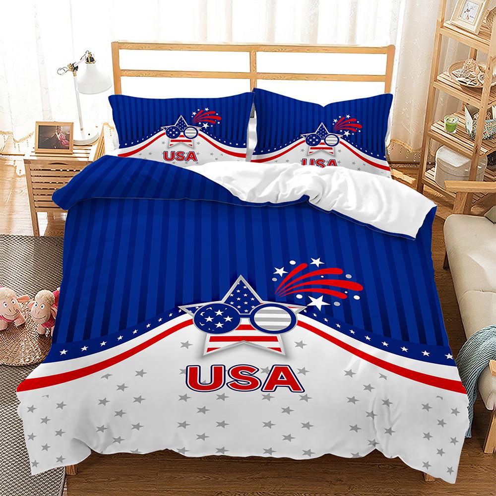 Kit 3D Digital Printing Quilt Set Three-Piece Set Two-Piece Set Beautiful Country Flag