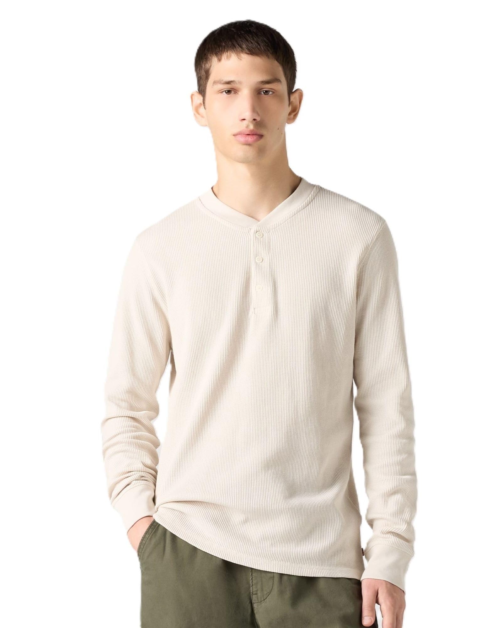 

Levi s Thermal Waffle Henley Long Sleeve T-shirt 29691-0006 US L