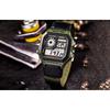 Casio Standard Series Small Square Sports Ten-Year Power Quartz Movement Canvas Strap Men Watches Black AE-1200WHB-3B