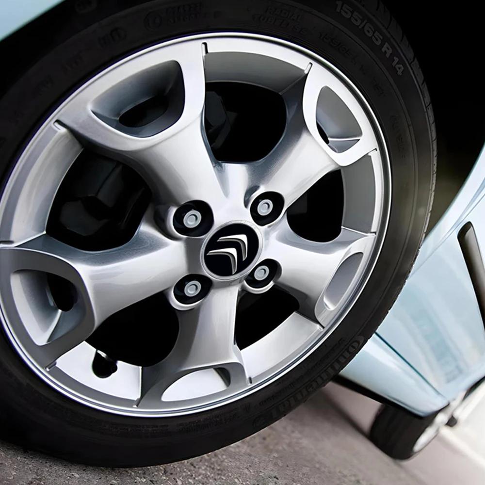 FRPM6 4pcs 3D 60mm Citroen logo car emblem Wheel Center Hub Cap auto Rim refit dust-proof badge covers sticker styling accessories