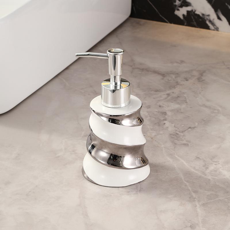 premium ceramic spiral patterned hand sanitizer and shower gel bottle distribution bottle bathroom accessories soap dispenser