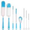 8X Straw Brush Set Cleaner Bottle Glass Tube Pipe Small Long Cleaning