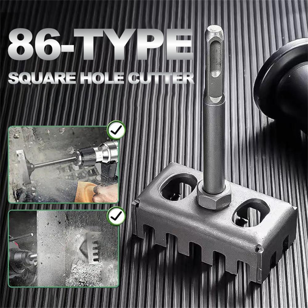 86 Line box socket Hole Punch Quick Electric hammer Open hole Tools hardware tools Square handle is hardened and wear resistant