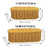 Plastic Oval Handwoven Basket Large Capacity Sundries Storage Box  Home Use