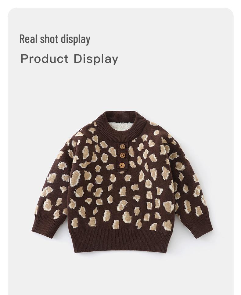 DUUDUU Unisex Baby Toddler Knit Sweater - Korean Style Autumn/Winter 2025
