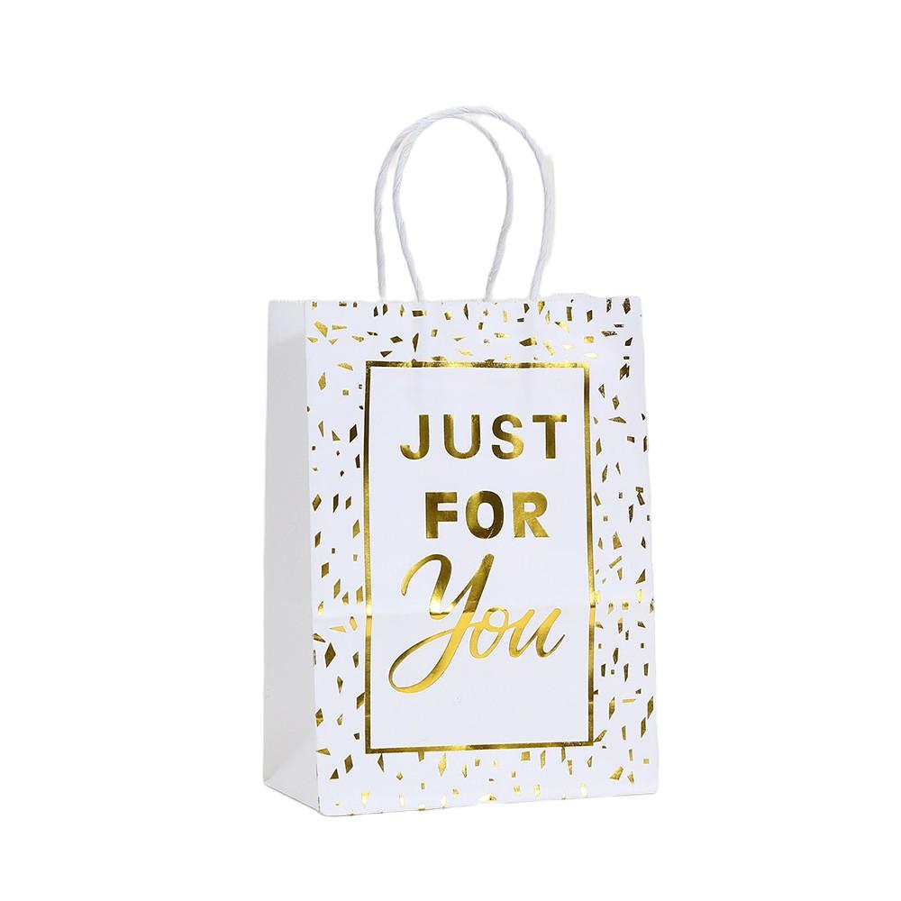 StoBag Luxury Gift Wrapping Bags for Sweets Black and White Elegant Design Paper Bags Personalized Packaging Birthday Treat Bags