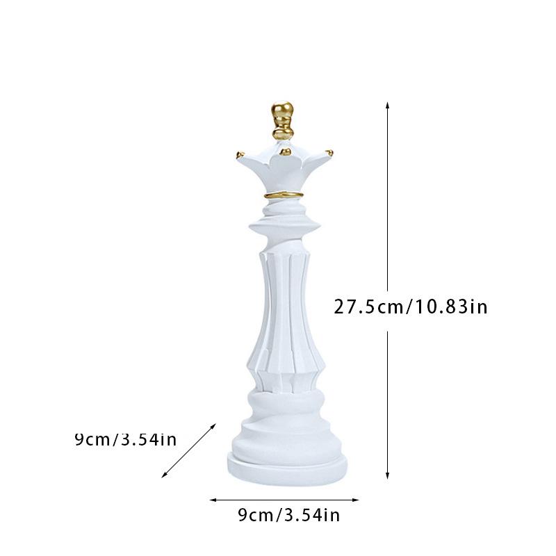Nordic Black & White Chess Figurine Decorations – Resin Home Display Ornaments