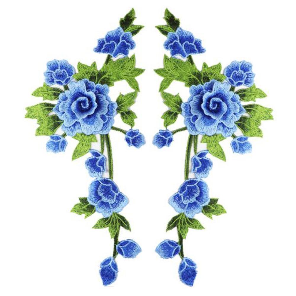 3D Flower Embroidery Flower Applique Multi-Color Handmade Sew On Patch Embroidery DIY Embroidery Repair Patch Wedding Decoration