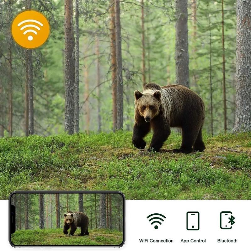 LS VISION WIFI Live Stream Trail Camera 4K 30MP APP Bluetooth Control Outdoor Hunting Cameras Night Vision WIFI900PRO Wildlife Surveillance