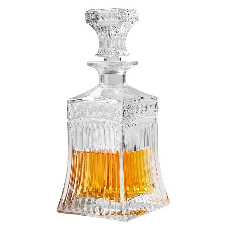 Crystal Glass Wine Red Bottle + Cups Wine Decanter Whiskey Liqour Pourer Home Bar Vodka Beer Bottle Jar Jug JR