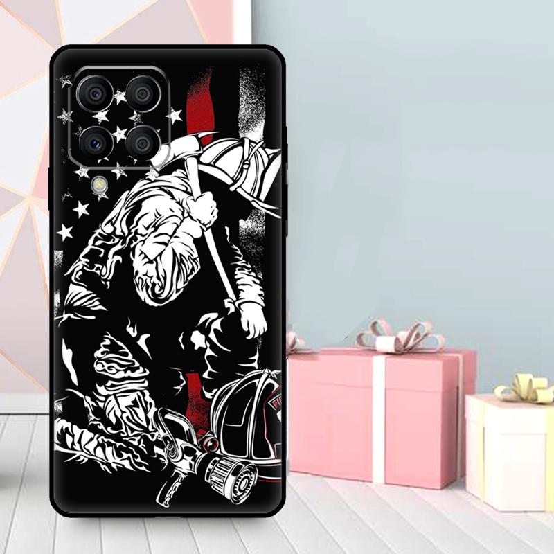 Firefighter Heroes Fireman Case For Samsung Galaxy M35 M56 M12 M06 M32 M52 M55 M15 M11 M13 M14 M16 M36 M31 M53 M34 M54
