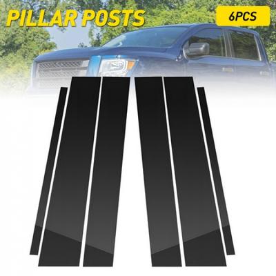 2004-2015 Fit Crew Titan Cab Pillar Nissan 6X Black Post Door Glossy Trim Cover