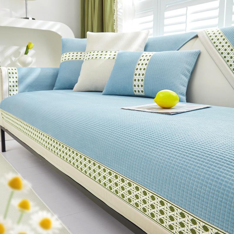Solides Mais samt Sofa Kissen Anti-Rutsch Spitze Rand Universal Alle Jahreszeiten Moderne Couch Abdeckung