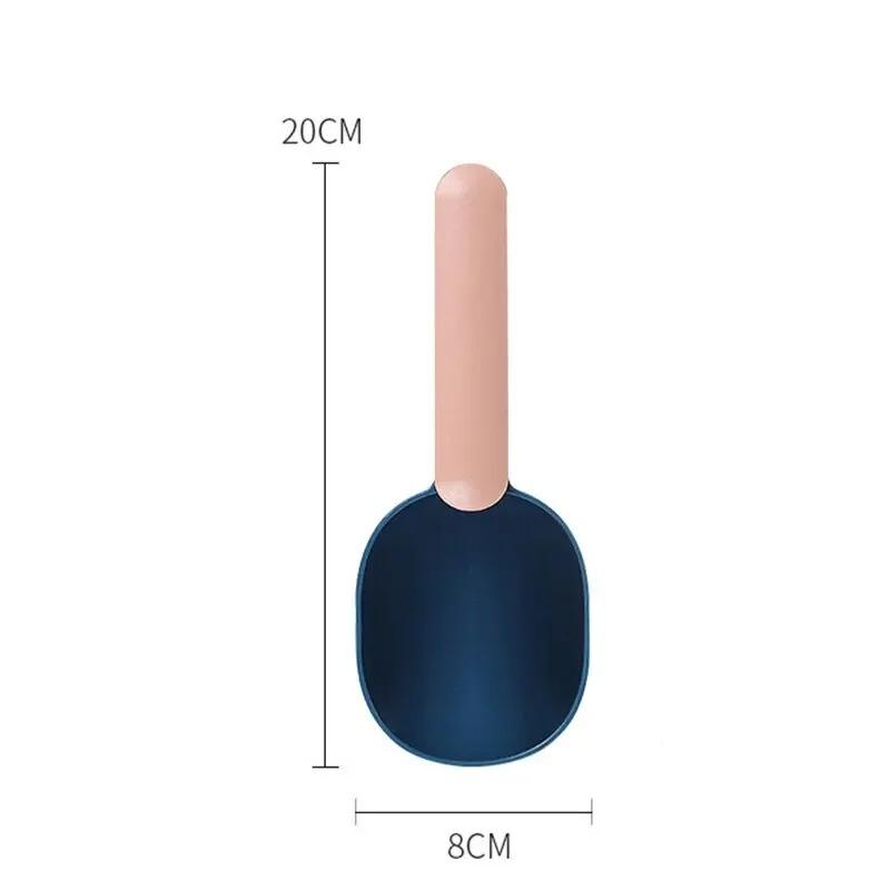 Cuchara para comida para perros, cuchara de Alimentación de Mascotas multifuncional con Clip de sellado, cuchara medidora dedicada para comida de gato de plástico de grado
