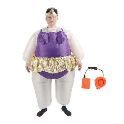 Inflatable Costume Funny Polyester with Blower Blow Up Ballet Suit for Party Cosplay Halloween