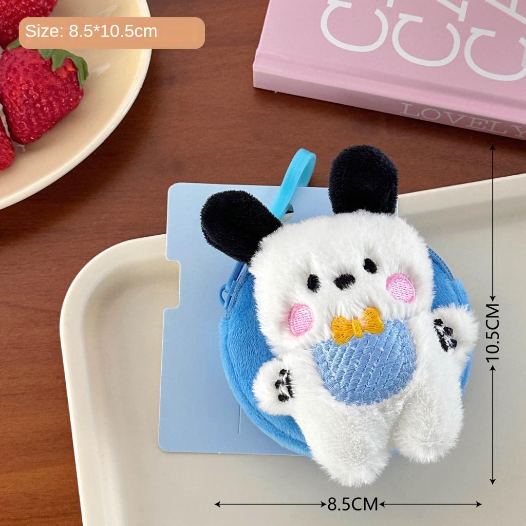 New Cute Plush Mini Wallet Girl Decorative Pendant Creative Cartoon Earphone Storage Bag Hanging Decoration