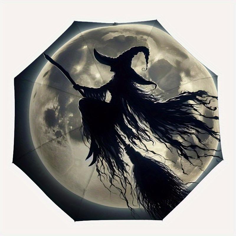 

1pc Moon Witch Automatic Umbrella High Quality Canopy, Portable Folding Umbrella with, Ideal Gift for - Travel, Everyday, Formal Events, Stylish Acces