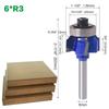1/3PC 6mm 1/4inch Shank Woodworking Milling Cutter R1mm R2mm R3mm Trimming Knife Edge Trimmer 4 Teeth Wood Router Bit