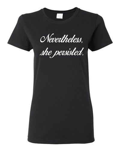Женская футболка Nevertheless, She Persisted Женщина Сенатор Настаивает Поддержка Футболка Унисекс XXXL