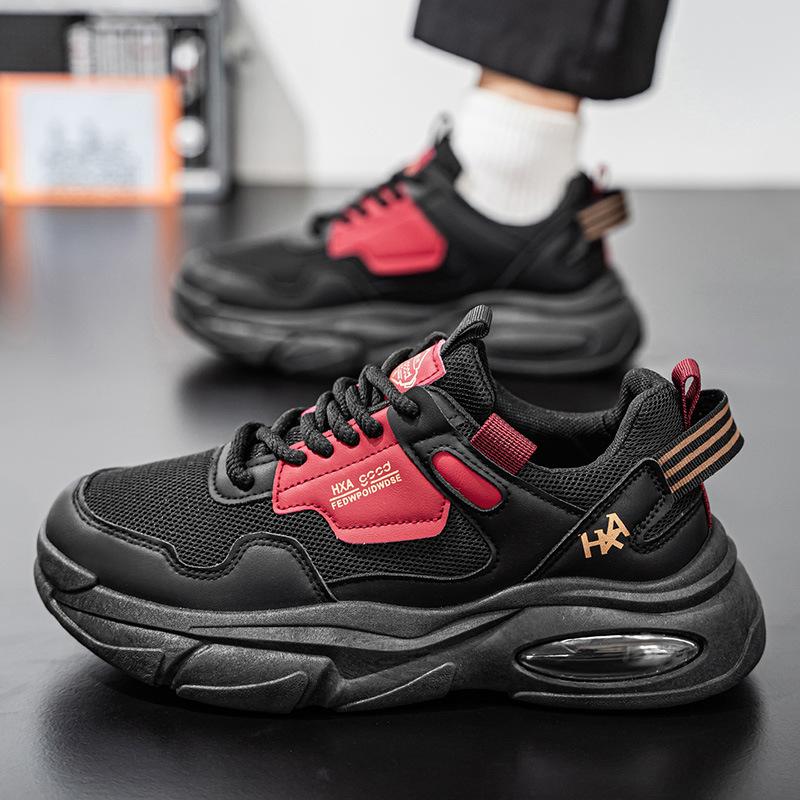 

Men s shoes 2025 new summer thick-soled heightening casual versatile running sports shoes mesh breathable non-slip dad shoes 39