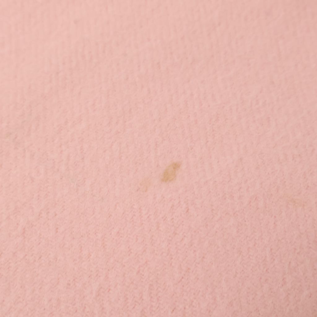 HERMES Embroidered logo, cashmere, fringe Scarf pinkUsed