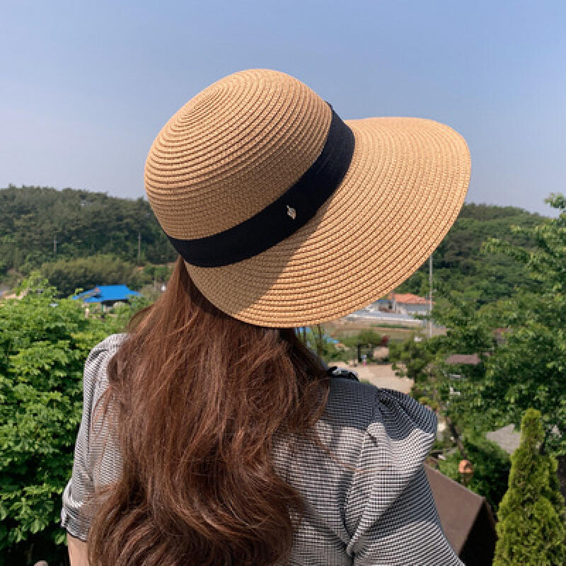 Ежедневная соломенная летняя панама-ведро с утиным козырьком и шляпа губернатора beige