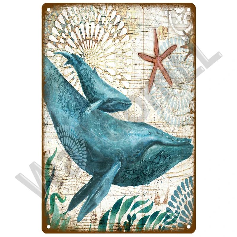 Beach Tin Sign Plaque Metal Summer Sign Metal Plate Wall Decor For Beach Bar House Surf Club Decorative Iron Painting Poster