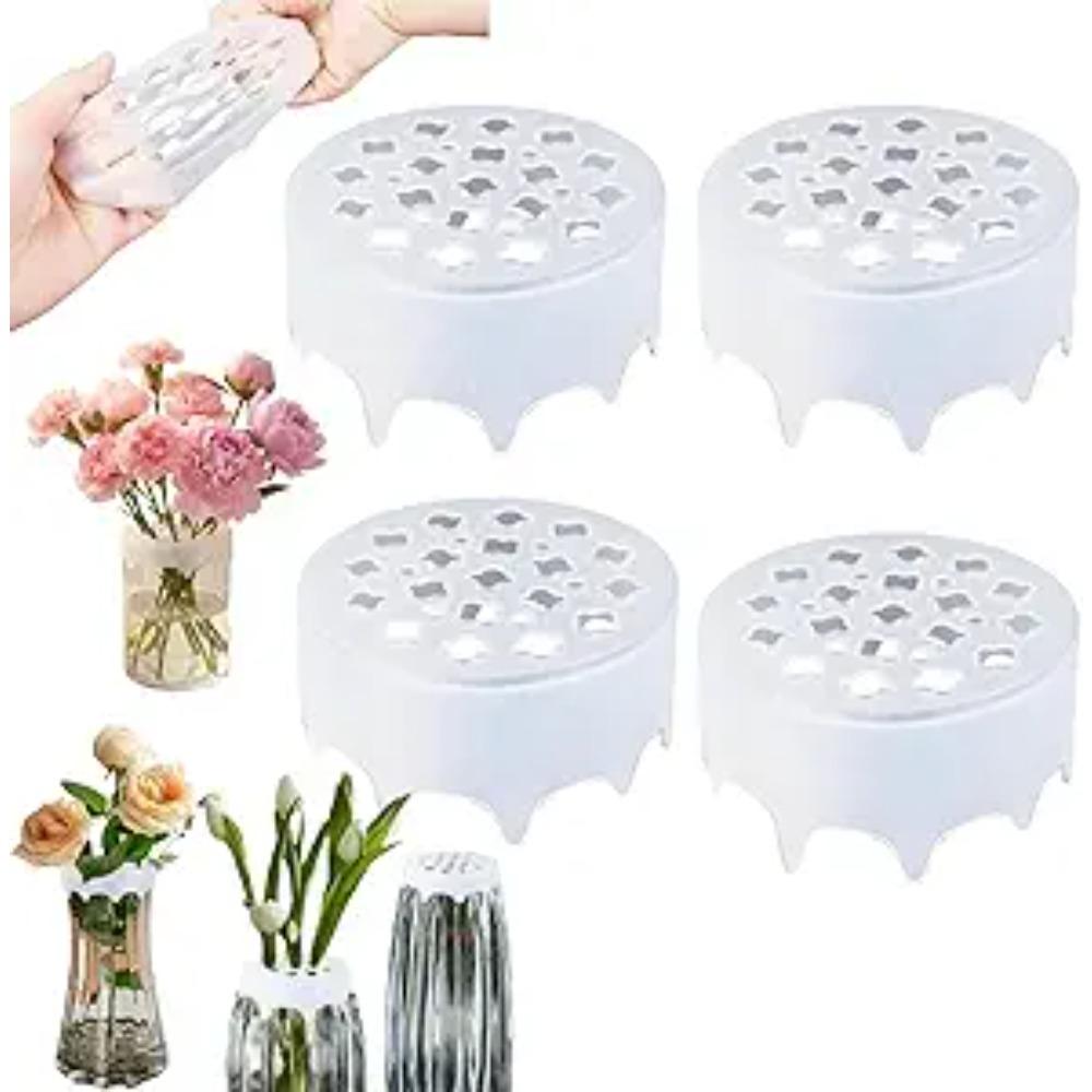 Silicone Blossom Grid Flower Arranger, Flexible Blossom Grid Floral Stem Holder for Vases,Reusable Flower Grid for DIY Arrangements Wedding Home Decor